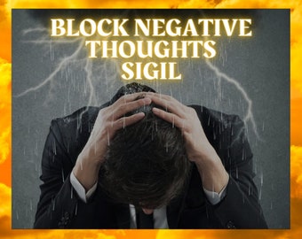 Negative Thought Remover Sigil: Sigil Magick Grimoire Page | Banish Negative Thoughts Sigil