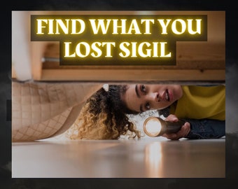 I Found It Sigil: Sigil Magick Grimoire Page | Recover a Lost Item Sigil | Find What You Lost Sigil