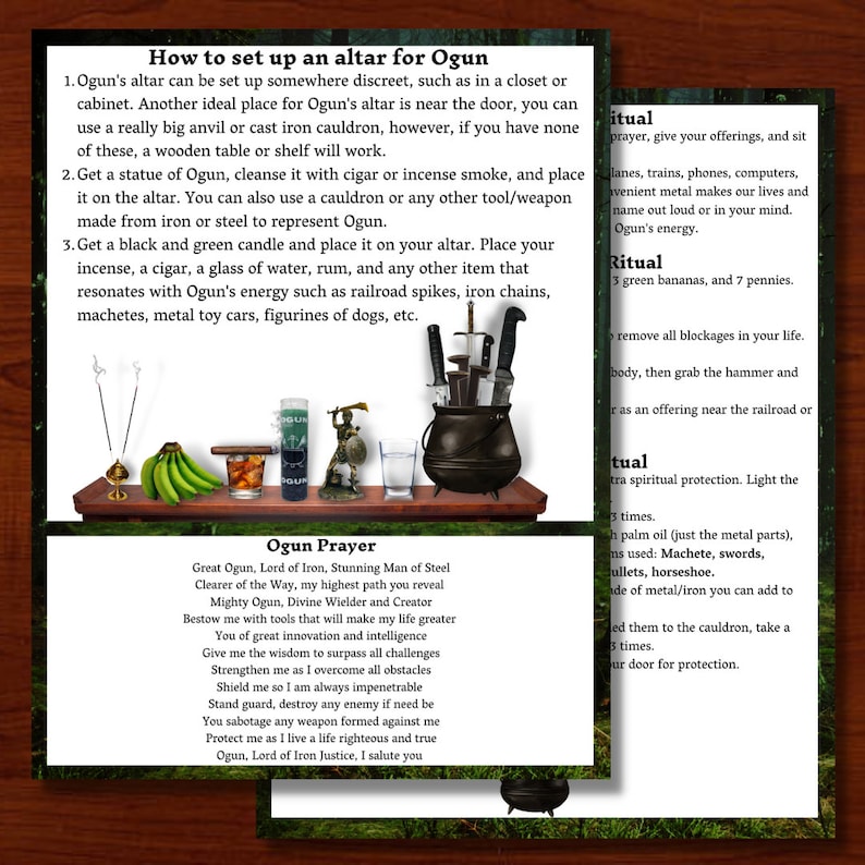 How to Work With Ogun: Orisha Altar Guide Printable Ogoun - Etsy
