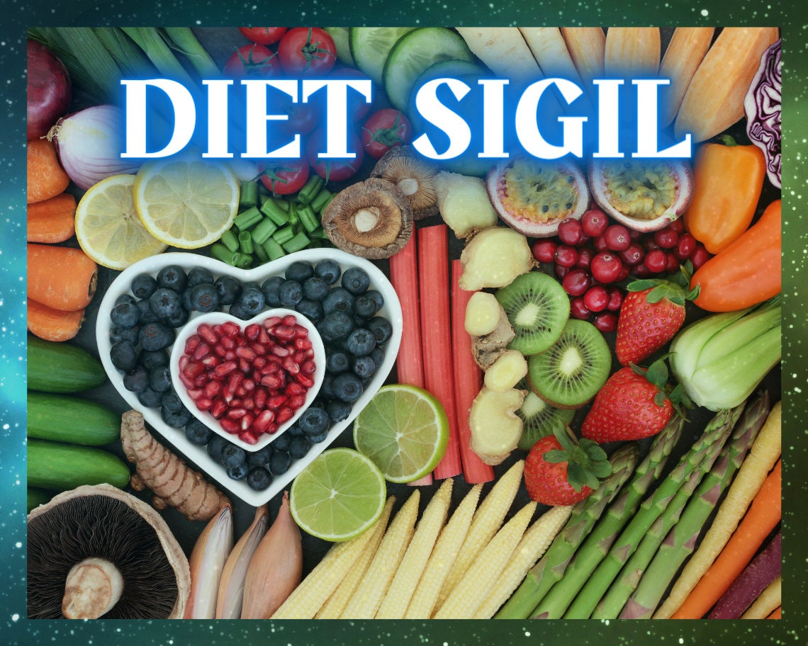 Diet Sigil: Enhance Discipline and Motivation When Trying to Eat Healthier - Sigil Magick Grimoire Page