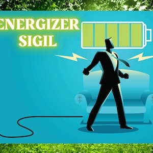 Energy Boost Sigil : Sigil Magick Grimoire Page |  Recharge After a Draining Time | Energizer Sigil