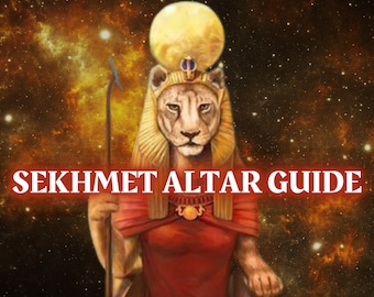 How to Evoke Sekhmet: Egyptian Altar Guide Printable | How to Work With Sekhmet | Goddess Sekhmet Altar Guide