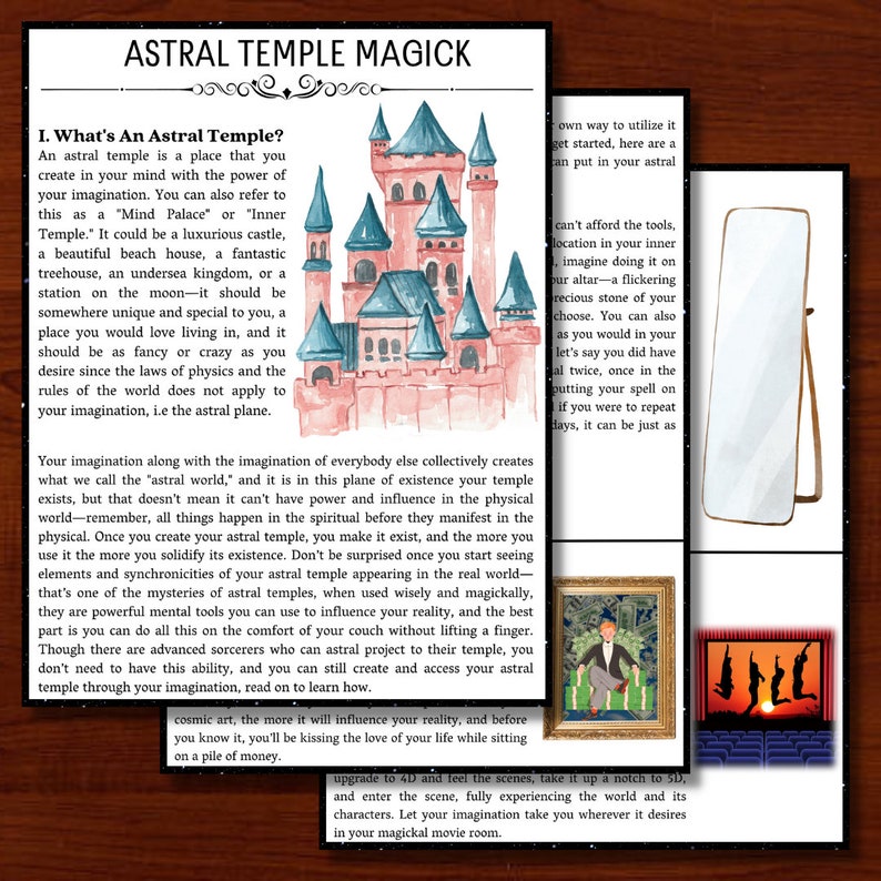 Astral Temple Magick: How to Create and Use Your Astral Temple Printable Grimoire Pages Astral Temple Book of Shadows image 2