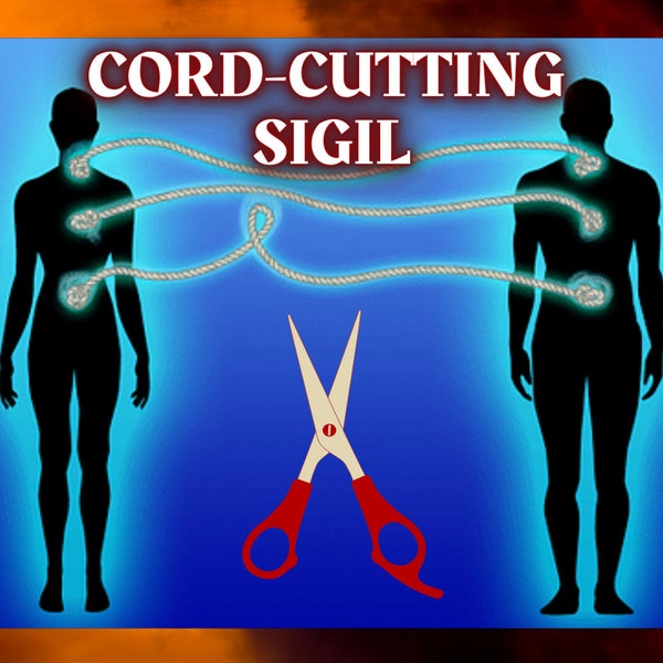 Cut All Ties With Them: Sigil Magick Grimoire Page | Cord Cutting Sigil