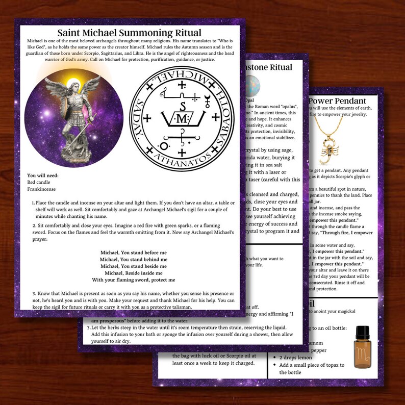 Scorpio Magick: 12 Scorpio Spells & Rituals for Your Grimoire Scorpio Book of Shadows Scorpio Digital Spell Kit Scorpio Altar Guide image 3