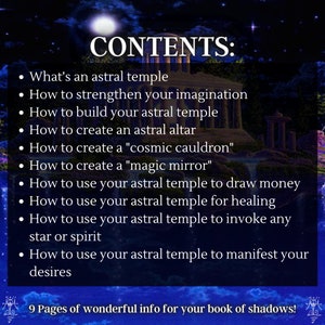 Astral Temple Magick: How to Create and Use Your Astral Temple Printable Grimoire Pages Astral Temple Book of Shadows image 4