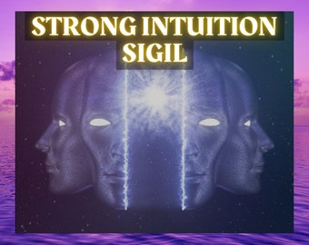 Afila tu sexto sentido: Sigilo de intuición psíquica fuerte / Página de grimorio mágico de sigilo / Fortalece tu sigilo de intuición