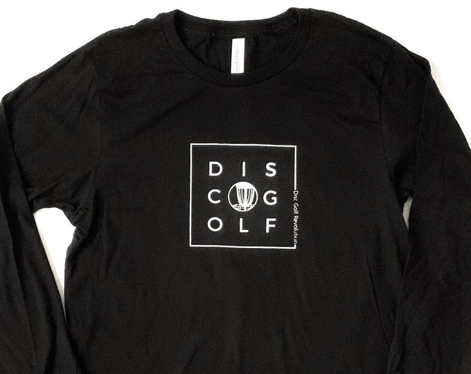 Disc Golf Shirt Minimalist Square Tee LS