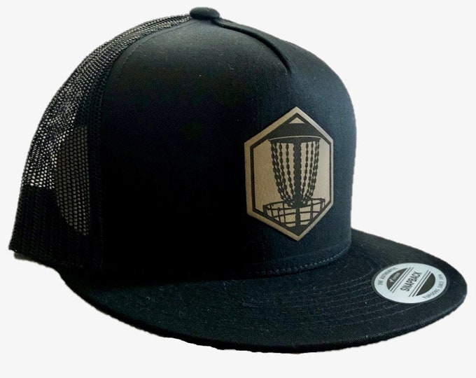 Disc Golf Hat Hex Basket Flat Brim