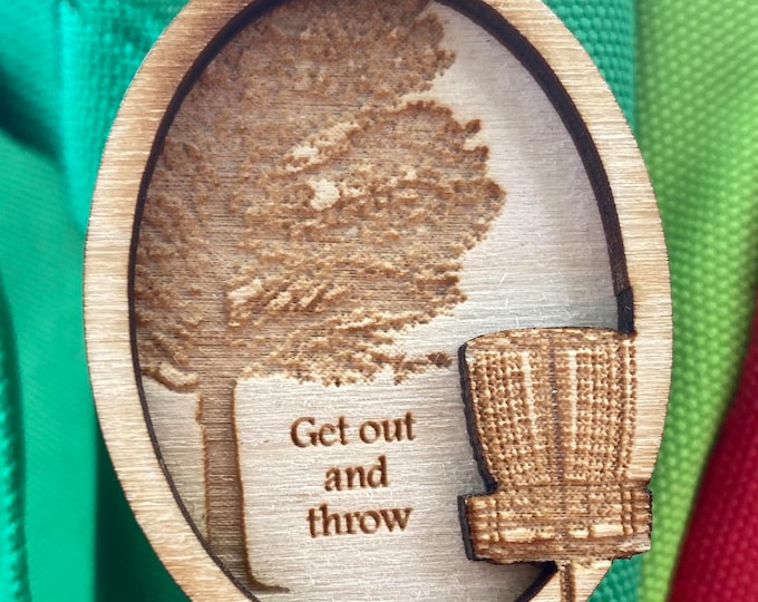 Disc Golf Keychain Get Out and Throw