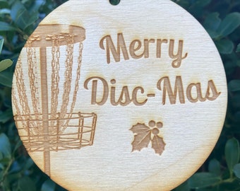 Disc Golf Ornament Merry Disc-Mas