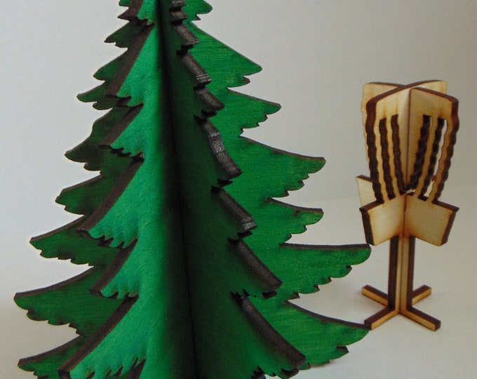 Disc Golf Decor Basket and Tree Set
