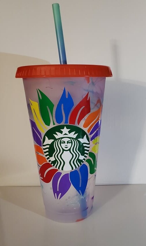 Blue Starbucks Cup Etsy