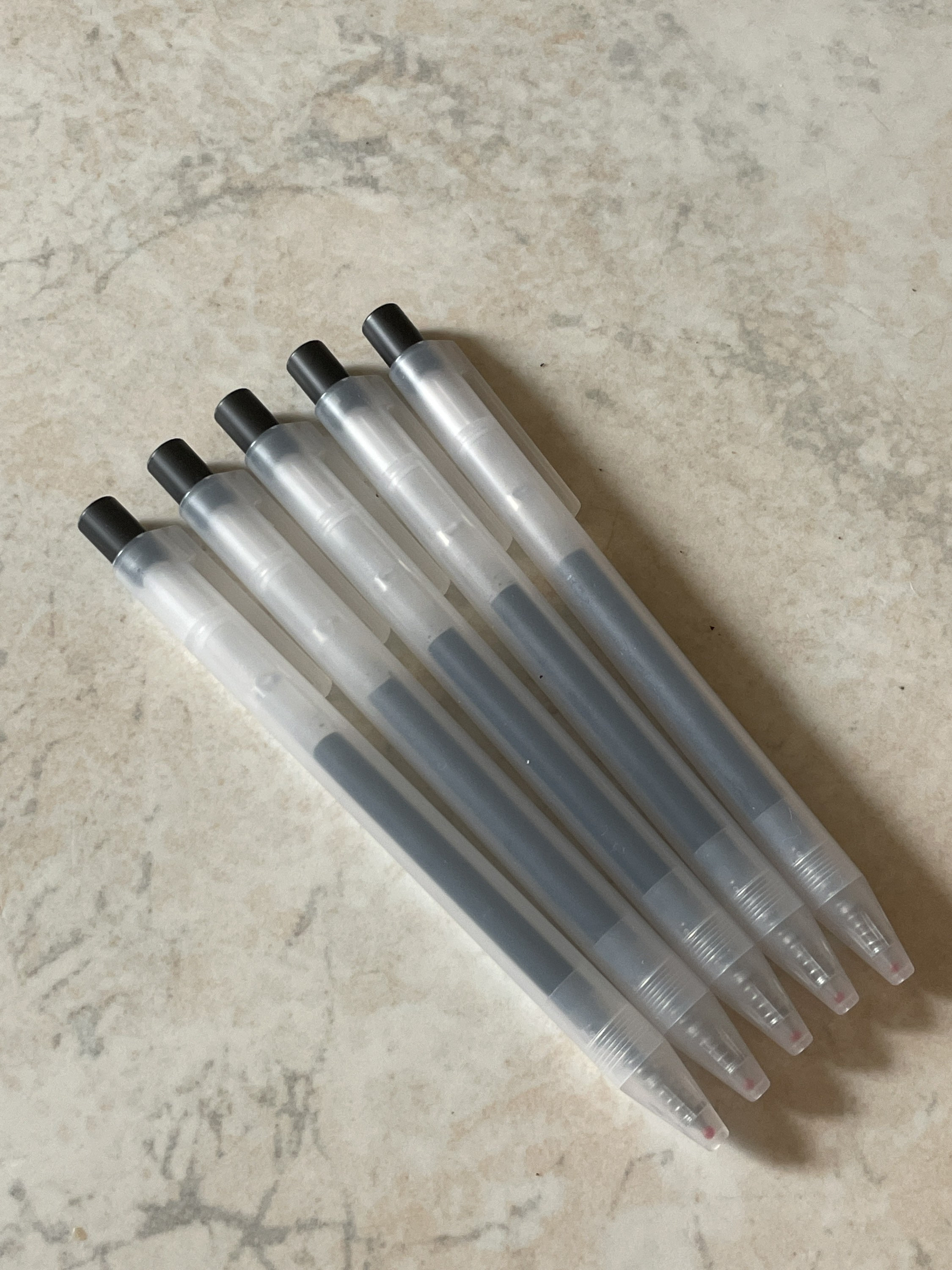 Black Muji Gel Pen Knock Type 0.5 mm tip Etsy