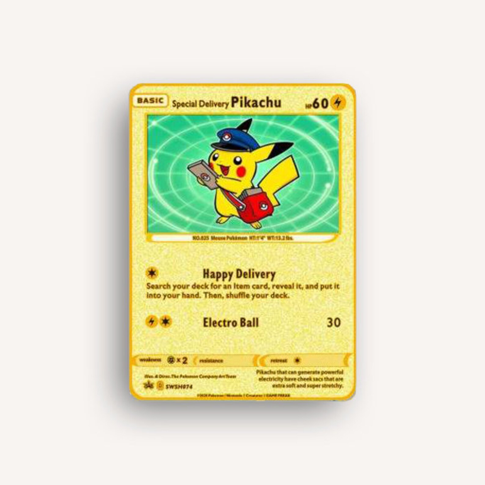 Special Delivery Pikachu Metal Card | Etsy