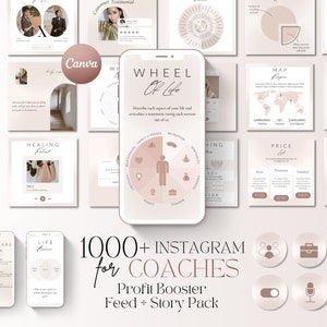 Coaching Instagram Template for Canva, Canva Template,Life Coach Instagram,Coaching Business, Instagram Post Template Coach, IG Story Coach