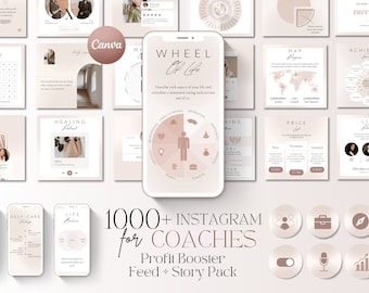 Coaching Instagram Template for Canva, Canva Template,Life Coach Instagram,Coaching Business, Instagram Post Template Coach, IG Story Coach