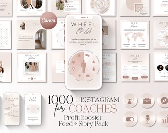 Coaching Instagram Template for Canva, Canva Template,Life Coach Instagram,Coaching Business, Instagram Post Template Coach, IG Story Coach