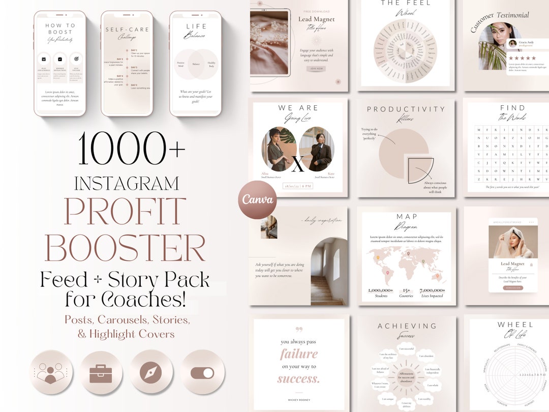 Coaching Instagram Template for Canva Canva Templatelife - Etsy Singapore