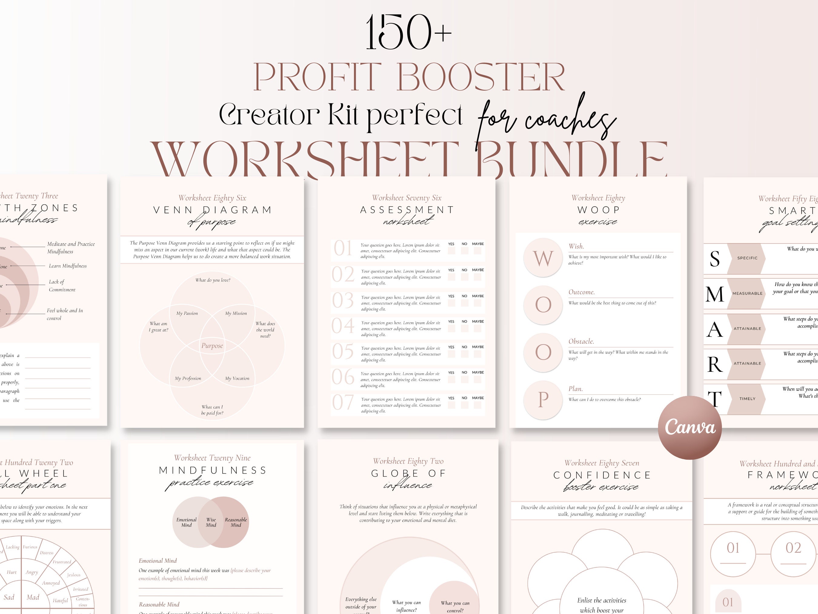 Coaching Worksheet Canva Templates: 150+ Life Coach & Lead Magnet ...