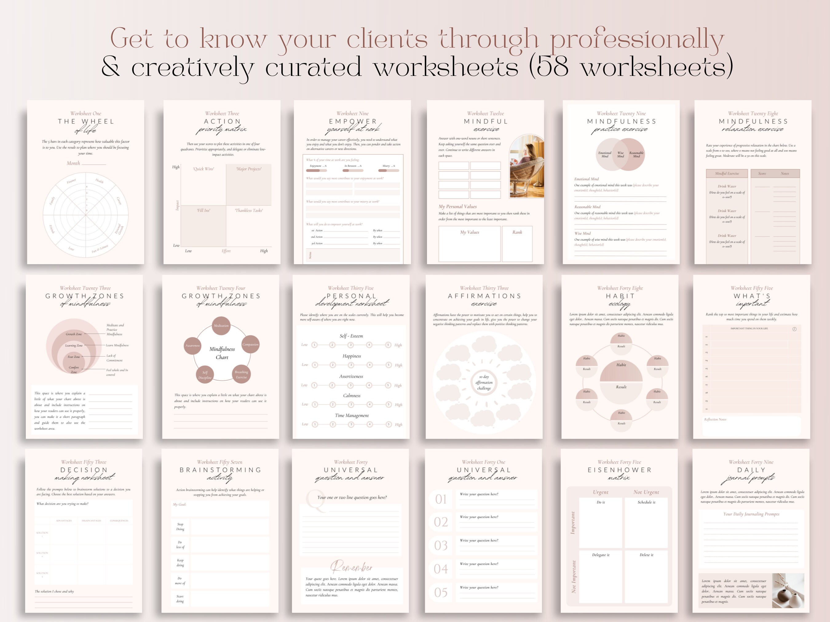 260+ Page Ebook Template Canva | Workbook, Coaching Worksheets for ...
