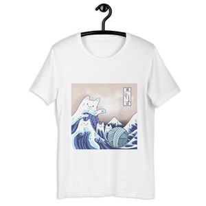 Hokusai Great Cat Wave Unisex TShirt Tee Short-Sleeve lunchmoneydoodles Women Mens Kids