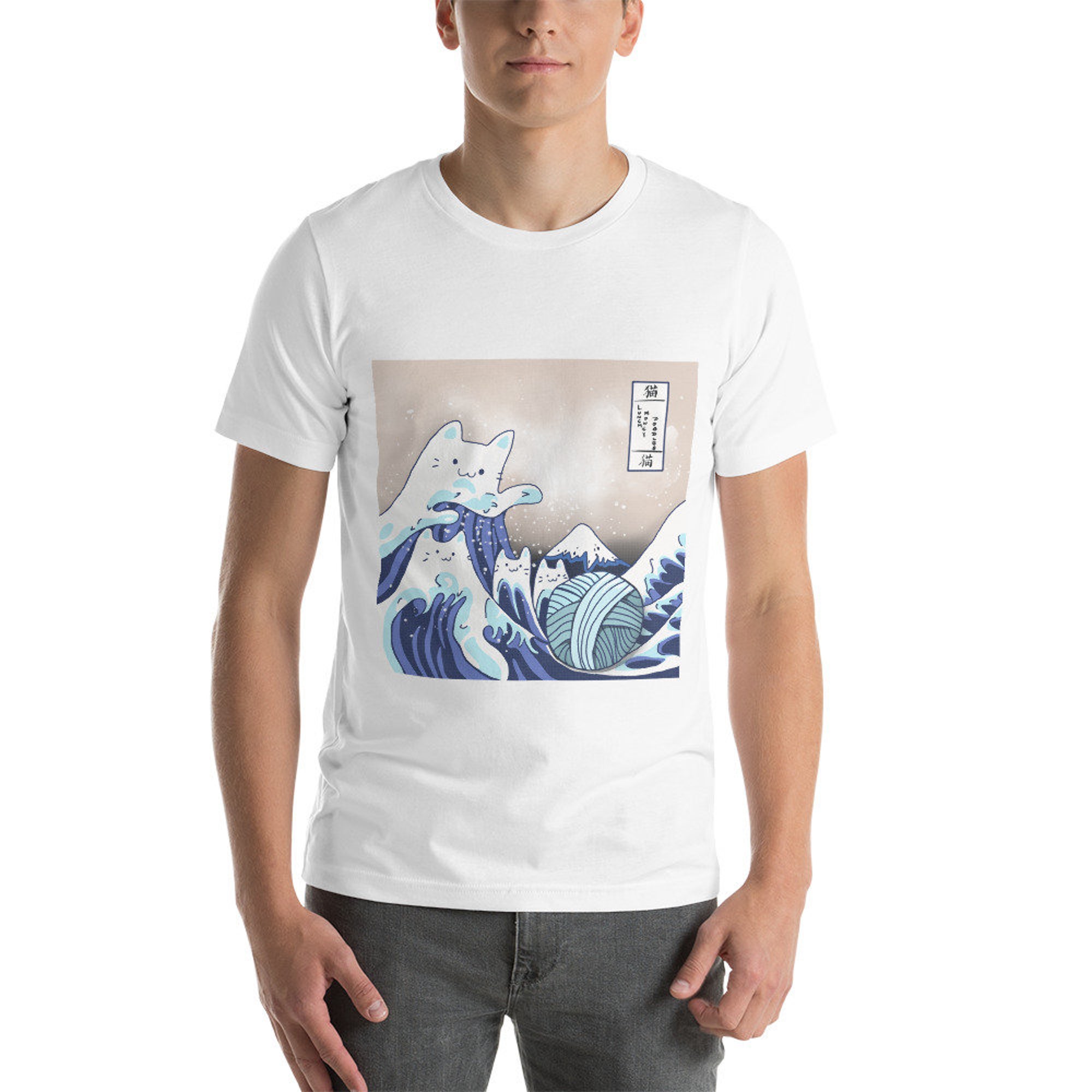 Discover Hokusai Great Cat Wave Unisex T-Shirt