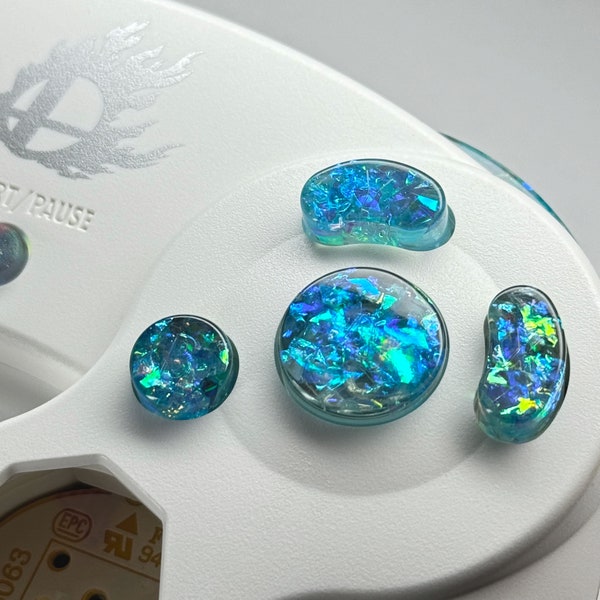 Blue Opal Glitter - Gamecube Buttons