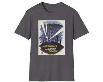 Los Angeles, California via American Airlines Vintage Travel Shirt