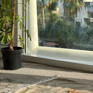 Personalized Minimalist Linen Velvet Prayer Rug - Kaaba, Alif Vav ...