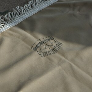 Personalized Minimalist Linen Velvet Prayer Rug - Kaaba, Alif Vav ...