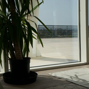 Personalized Minimalist Linen Velvet Prayer Rug - Kaaba, Alif Vav ...