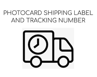 Photocard Shipping Label and Tracking Number (Read Description)