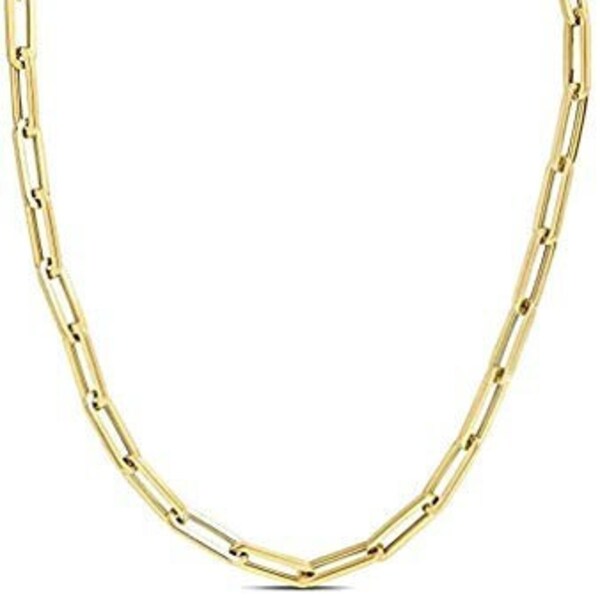 14 Karat Yellow Gold Paperclip Ankle Anklet Bracelet (9-10 INCHES)