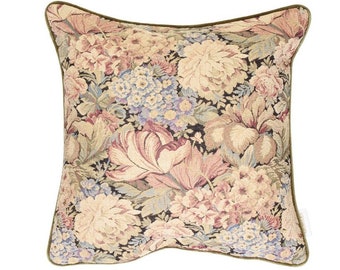 Floral Jacquard Cushion Cover, Scatter Cushion Cover, Throw Cushion Cover, Designer Cushion, 45x45cm Cushion Cover, 18 Inch Cushion Cover