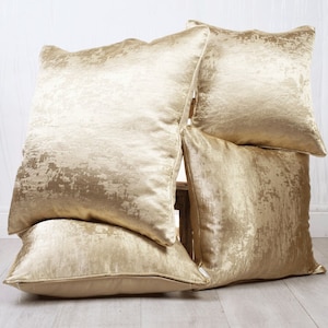Gold Square Cushion Covers, Scatter Cushion Covers, Throw Cushion Covers, Gold Colour Cushion Covers, Velvet Cushion Covers, Various Sizes
