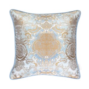 Heraldic Damask Cushion Cover, Scatter Cushion Cover, Throw Cushion Cover, Designer Cushion, 45x45cm Cushion Cover, 18 Inch Cushion Cover