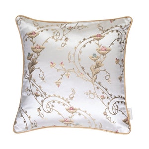 Floral Throw Cushion Cover, Scatter Cushion Cover, Throw Cushion Cover, Designer Cushion, 45x45cm Cushion Cover, 18 Inch Cushion Cover