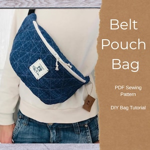 Gürteltasche Schnittmuster, Gürteltasche PDF Schnittmuster, Crossbody Gürteltasche Schnittmuster, Unisex Tasche