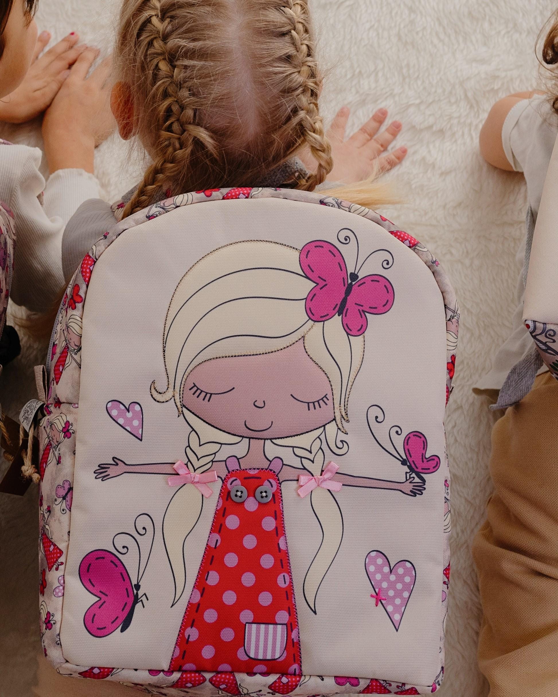 M Size Pink Girl Kids Backpack Toddler Bag Nursery Kindergarden ...