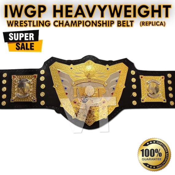 IWGP Intercontinental Champion Leather Title Belt Plates Replica Adult Size New 