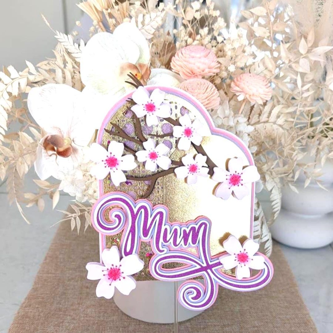 Custom 3D Cake Topper for Mum | Mother's Day Cake Topper | Personalized ...