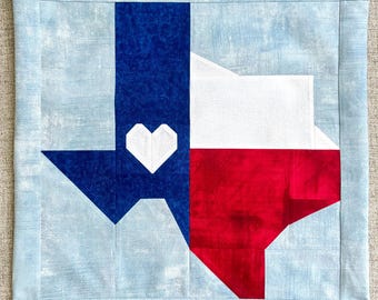 Texas Quilt Block Throw Pillow Pattern (PDF Download)