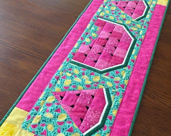 Patrón de camino de mesa con diseño de sandía (PDF, descarga digital) de Angela's DIY Designs: sandía, verano, picnic, patrón de camino de mesa de frutas