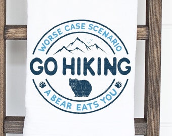 Go Hiking Worse Case Scenario A Bear Eats You Humor SVG PNG Camping Design | Digital Download File