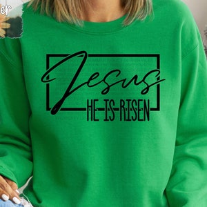 Jesus He Is Risen Christian Easter Design | Digital Download File