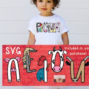 My Anna Banana Animal Farm Theme SVG Vowels To Our Always Growing Anna Banana Fun Font