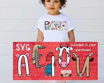 My Anna Banana Animal Farm Theme SVG Vowels To Our Always Growing Anna Banana Fun Font