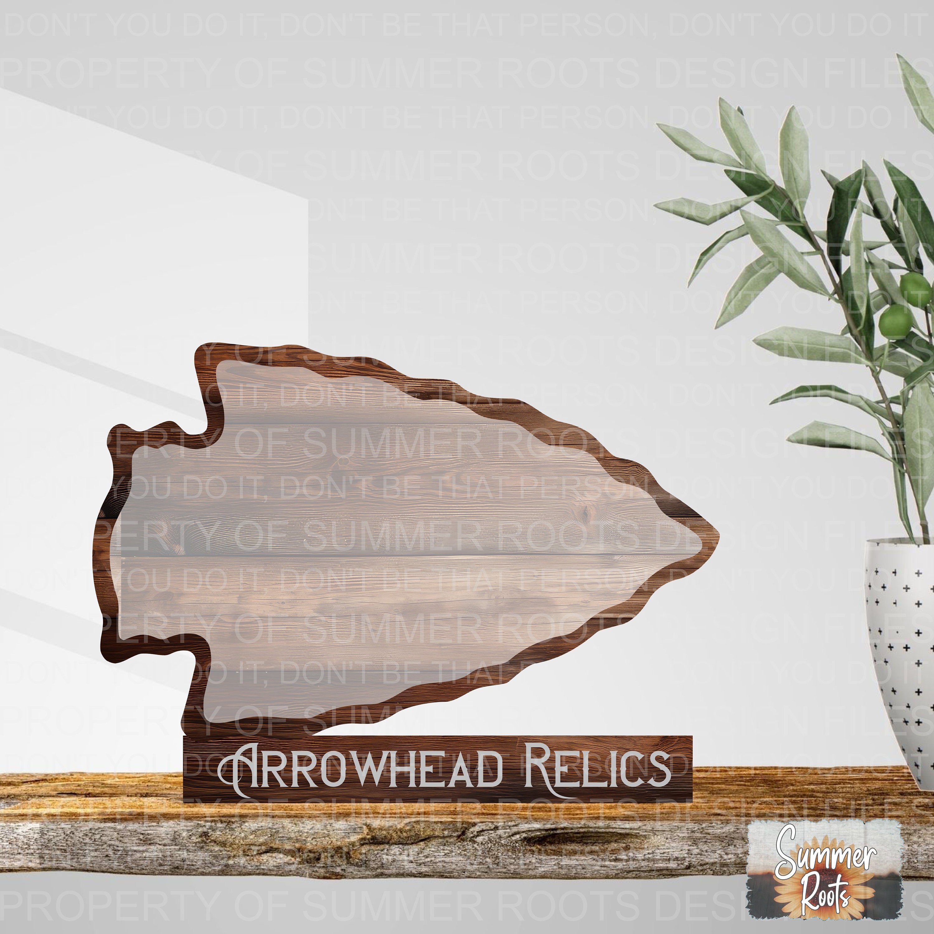 3D Arrowhead Bank Pattern with Acrylic See Through Front Pattern 23" Width Included Digital Design File