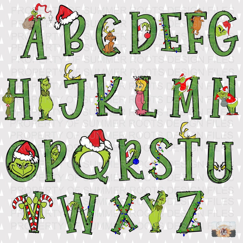 Grinch Alphabet Personalized Christmas Letters PNG Bundle Etsy Grinch Alphabet Personalized Christmas Letters PNG Bundle Etsy